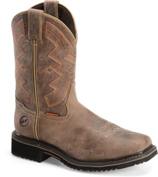 Natural Tan Double H Boot 13" Wide Square Toe Work Western